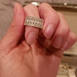 Gorgeous white gold REAL diamond statement